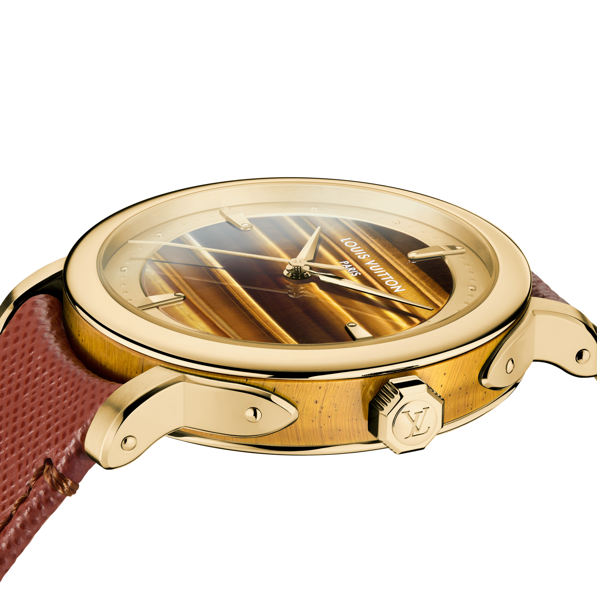 Louis Vuitton Escale, Automatic, 40mm, Yellow gold and tiger's eye